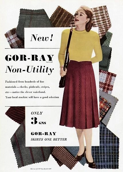 Advert for Gor-ray Koneray skirts 1948