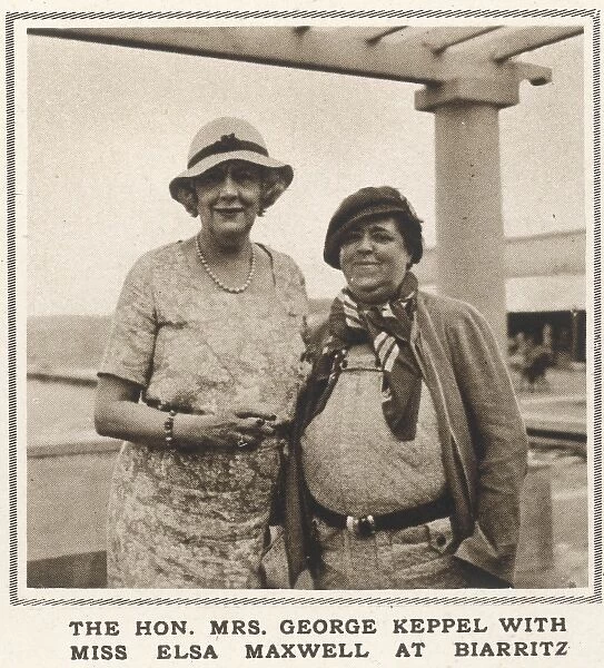 Alice Keppel and Elsa Maxwell at Biarritz in 1933