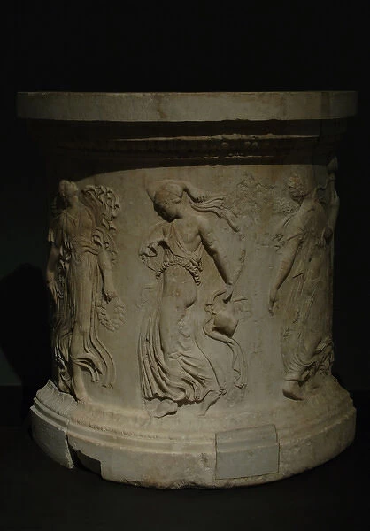 Base with maenads dancing