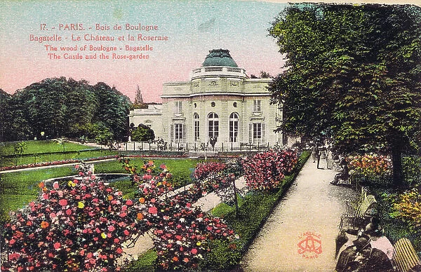 Chateau and the Rose garden at Bagatelle - Bois de Boulogne