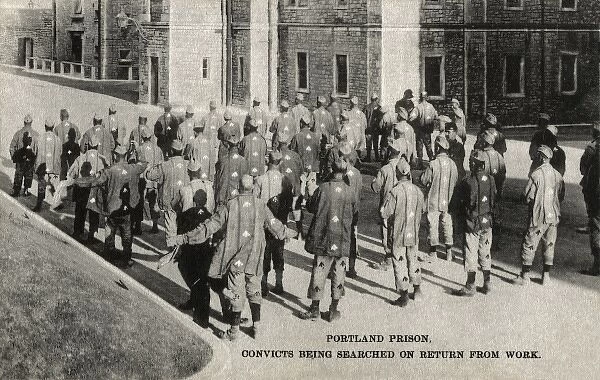 Convicts being searched, Portland Prison, Dorset
