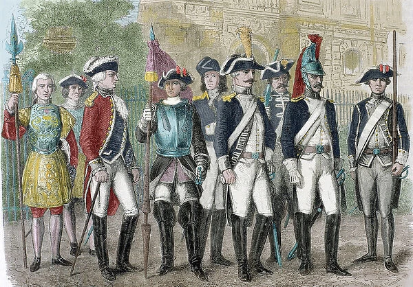 French Revolution. Soldiers of the National Guard. 19th cent