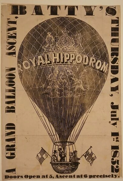 A grand balloon ascent, Battys, Thursday, July 1st, 1852