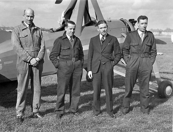 A group of four alongside an Avro 671 Cierva C30A