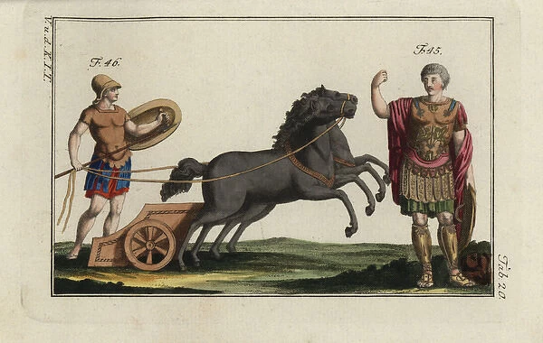 King Pyrrhus in Greek armor and a Greek warrior