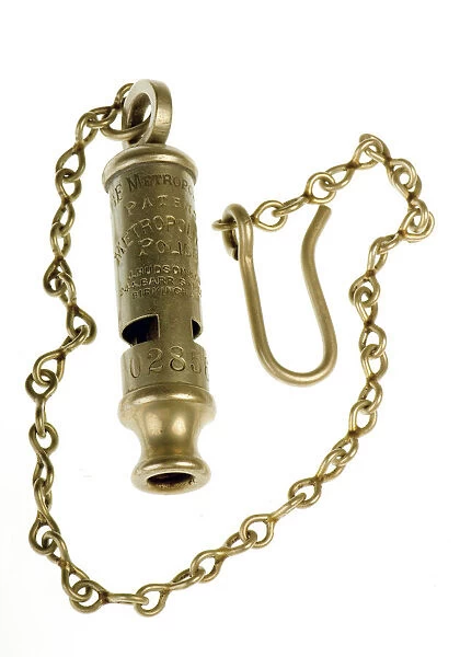 Metropolitan Police whistle and chain
