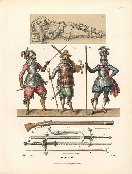 Military equipment and weapons from the 17th century