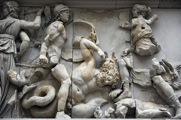 Pergamon Altar. Hecate fighting against the giant Klytios ne