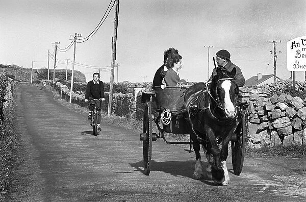 Pony and trap on the island of Innishmore, Aran Islands