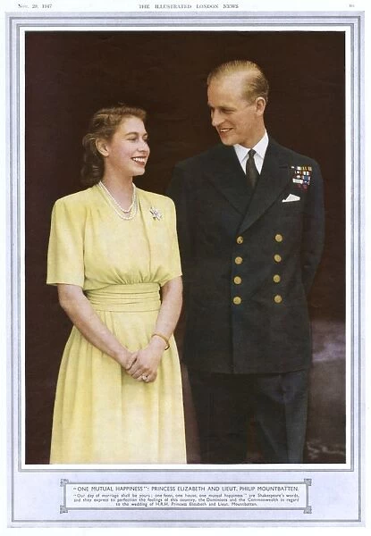 Princess Elizabeth and Lieutenant Philip Mountbatten