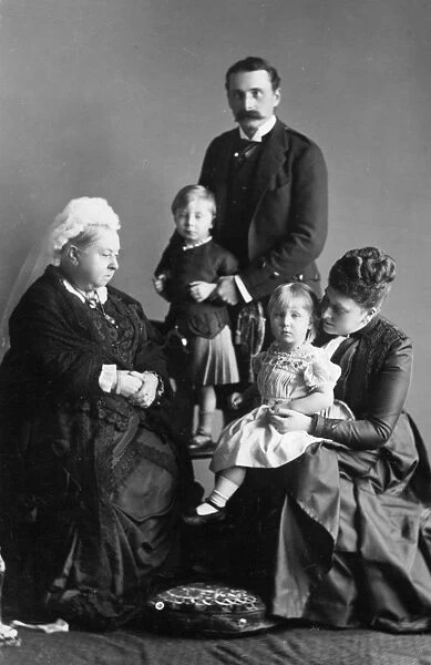 Queen Victoria photographed with the Battenbergs