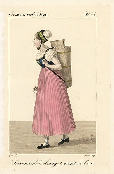 Servant woman of Coburg, Franconia, Germany, 19th century