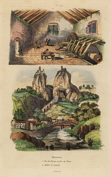 Town of Oberstein and gem-polishing mill