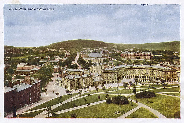 View of Buxton, Derbyshire, from the town hall