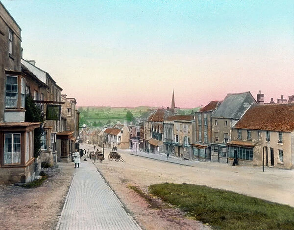 View of the High Street, Burford, Oxfordshire
