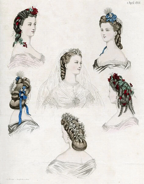 Womens hairstyles 1864