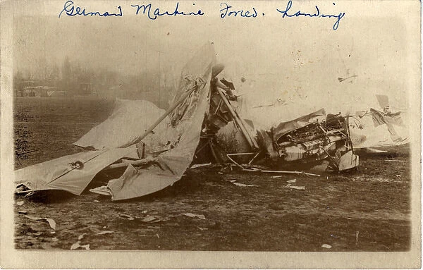 World War One German Biplane - Crash Landing, France