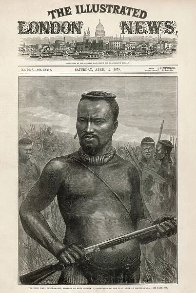 The Zulu wars. Dabulamanzi, brother of King Cetewayo (Cetshw
