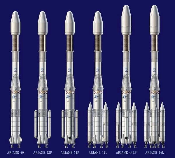 Ariane 4 rocket versions, artwork