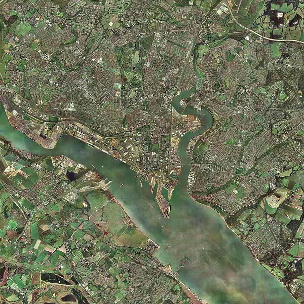 Southampton, UK, aerial photograph