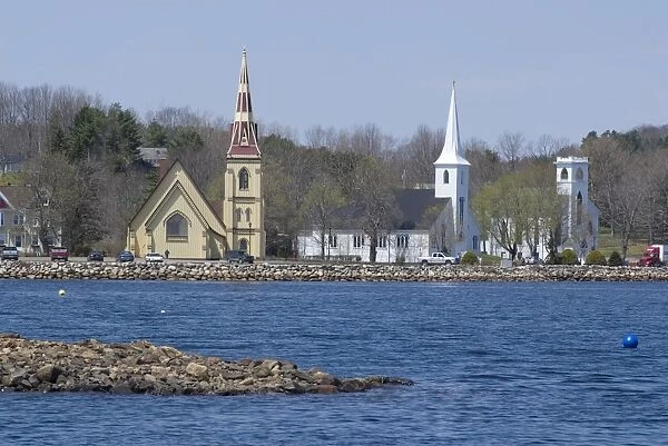 The Three Churches, Mahone Bay, Nova Scotia, Canada, North America