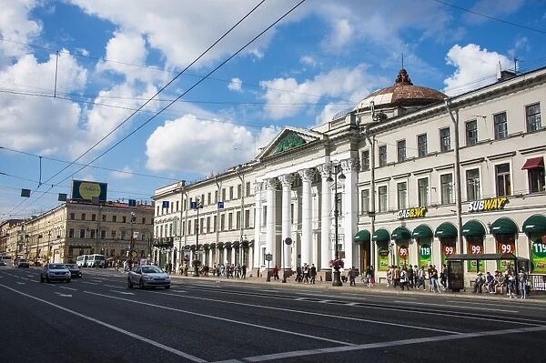 Grandiose houses on Nevsky Prospekt, St. Petersburg, Russia