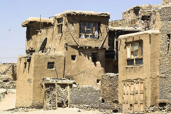 20085146. AFGHANISTAN Ghazni Houses inside ancient walls of Citadel