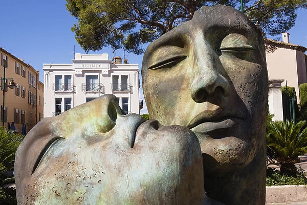 France, Saint Tropez, Hermanos sculpture by Igor Mitoraj