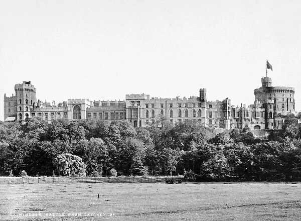 ENGLAND: WINDSOR CASTLE. Windsor Castle, the British royal residence, viewed from Datchet Road