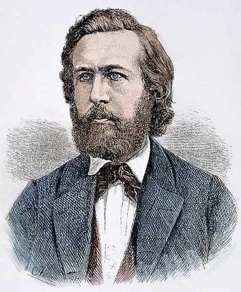ERNST HEINRICH HAECKEL (1834-1919). German biologist and philosopher. Wood engraving, American, 1874