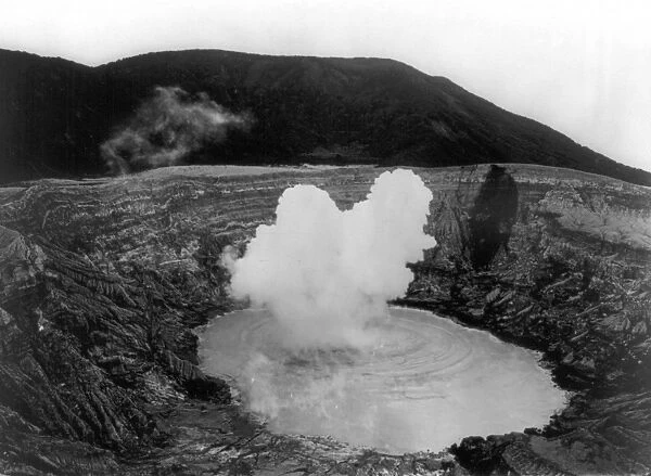 HAWAII: VOLCANO. Smoke emerges from a volcano in Poag, Hawaii. Photographed c1900-1923