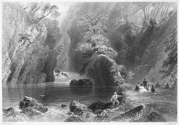 IRELAND: THE DARGLE, c1840. Steel engraving after William Henry Bartlett