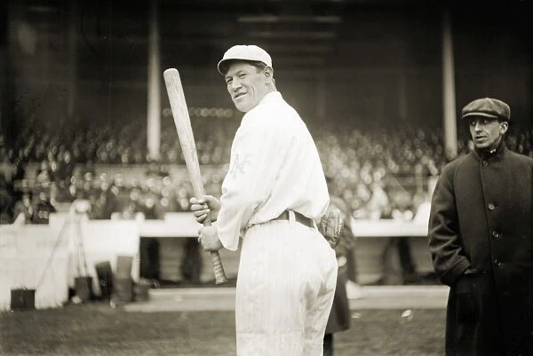 JIM THORPE (1888-1953). American athlete. Thorpe playing baseball for the New York Giants in 1918 or 1919