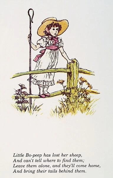 Little Bo-peep. Illustration by Kate Greenaway for an 1881 edition of Mother Goose
