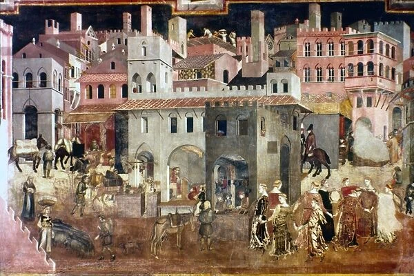 LORENZETTI: GOOD GOV T. Effects of Good Government in the city, detail