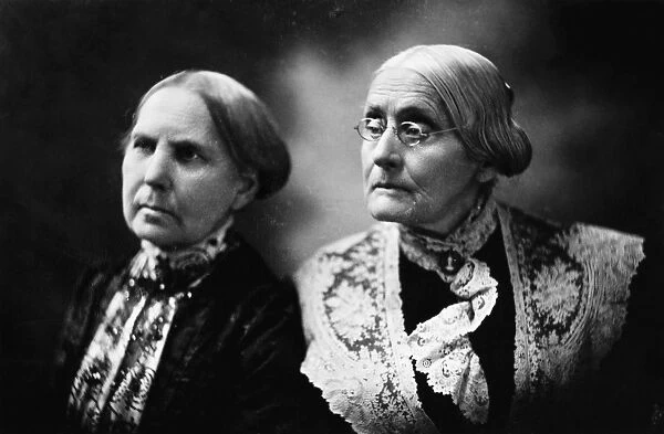 SUSAN B. ANTHONY (1820-1906). American womans suffrage advocate. Susan (right) with her sister