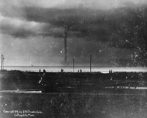 WATERSPOUT, 1896. A waterspout over Vineyard Sound at Marthas Vineyard, Massachusetts