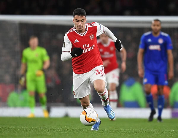 Gabriel Martinelli in Europa League Action: Arsenal vs Olympiacos at Emirates Stadium (2019-20)