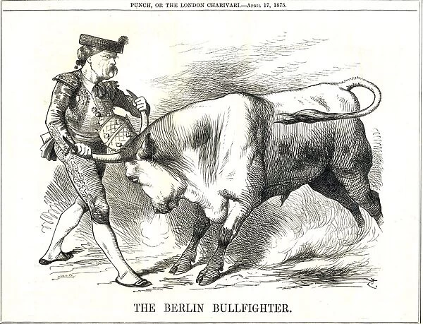Berlin Bullfighter cartoon by John Teniel from Punch