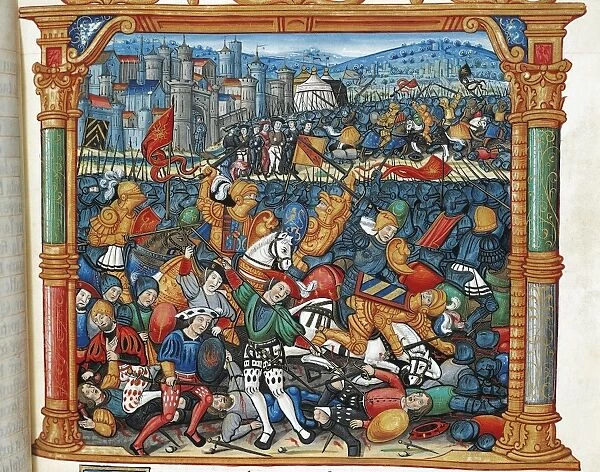 France, Burgundian Wars, The battle of Nancy (1477), miniature, 1524, From the Memoires by Philippe de Commynes (1445-1511)