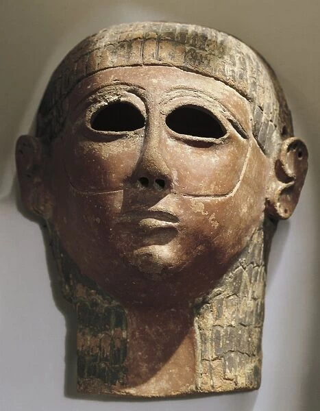France, Paris, Bearded mask, Terracotta, found in Carthage (Tunisia)