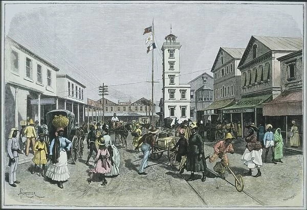 Guyana, Georgetown, Water Street, 19th century