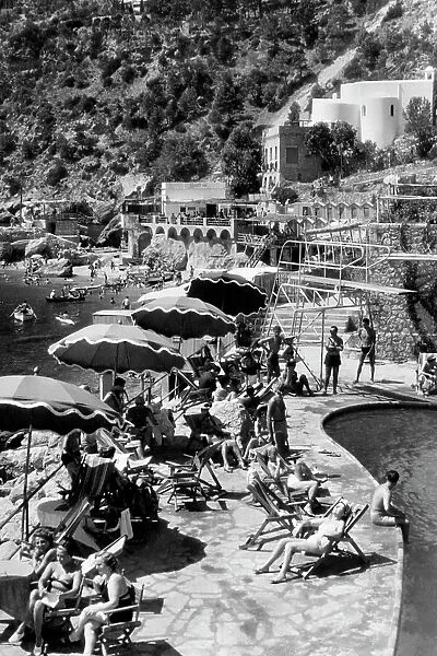 Italy. Campania. Capri Island. The Beach. 1957