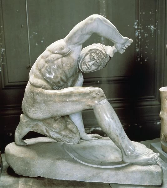 The Persian on his knees, marble statue, Roman copy from Greek original