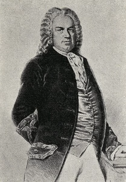 Portrait of Johann Sebastian Bach (Eisenach, 1685 - Leipzig, 1750), German composer and organist, print