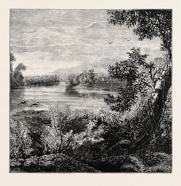 View in Pennsylvania, United States of America, Us, Usa, 1870S Engraving