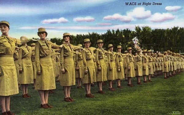 Womens Army Corps at Right Dress. ca. 1943, USA, WACS at Right Dress
