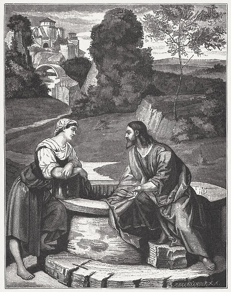 Christ and the Samaritan Woman, painted (c. 1520) by Alessandro Moretto