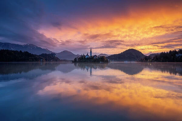 Lake Bled at sunrise, Slovenia