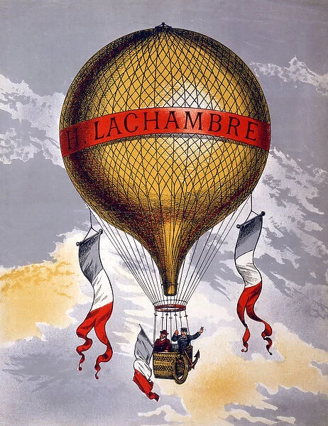 Advertisement for balloons manufactured by H. Lachambre, 1880-1900 (colour litho)
